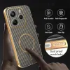 Phonesta Luxury Carbon Fiber Back Cover Hülle mit MagSafe für Xiaomi Redmi Note 14 5G - Braun 6