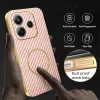 Phonesta Luxury Carbon Fiber Back Cover Hülle mit MagSafe für Xiaomi Redmi Note 14 5G - Rosa 6