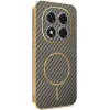 Phonesta Luxury Carbon Fiber Back Cover Hülle mit MagSafe für Xiaomi Redmi Note 14 Pro 5G / Xiaomi Poco X7 - Braun 0