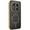 Phonesta Luxury Carbon Fiber Back Cover Hülle mit MagSafe für Xiaomi Redmi Note 14 Pro 5G / Xiaomi Poco X7 - Schwarz