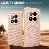 Phonesta Luxury Carbon Fiber Back Cover Hülle mit MagSafe für Xiaomi Redmi Note 14 Pro Plus - Rosa 4