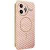 Phonesta Luxury Carbon Fiber Back Cover Hülle mit MagSafe für Xiaomi Poco F7 Ultra - Rosa 0