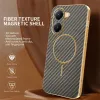 Phonesta Luxury Carbon Fiber Back Cover Hülle mit MagSafe für Xiaomi Poco X7 Pro - Braun 2