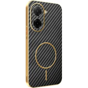 Phonesta Luxury Carbon Fiber Back Cover Hülle mit MagSafe für Xiaomi Redmi A5 171.7mm - Schwarz