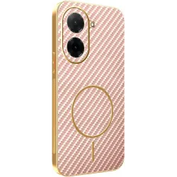 Phonesta Luxury Carbon Fiber Back Cover Hülle mit MagSafe für Xiaomi Redmi A5 173.4mm - Rosa