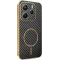 Phonesta Luxury Carbon Fiber Back Cover Hülle mit MagSafe für Xiaomi Redmi Note 14 4G 164.8mm - Schwarz