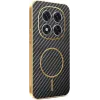 Phonesta Luxury Carbon Fiber Back Cover Hülle mit MagSafe für Xiaomi Redmi Note 14 Pro 4G - Schwarz 0
