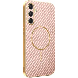 Phonesta Luxury Carbon Fiber Back Cover Hülle mit MagSafe für Samsung Galaxy A16 - Rosa