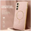 Phonesta Luxury Carbon Fiber Back Cover Hülle mit MagSafe für Samsung Galaxy A16 - Rosa 1