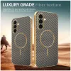 Phonesta Luxury Carbon Fiber Back Cover Hülle mit MagSafe für Samsung Galaxy A36 - Braun 3