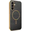 Phonesta Luxury Carbon Fiber Back Cover Hülle mit MagSafe für Samsung Galaxy A36 - Schwarz 0