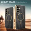 Phonesta Luxury Carbon Fiber Back Cover Hülle mit MagSafe für Samsung Galaxy A56 - Schwarz 3