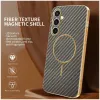 Phonesta Luxury Carbon Fiber Back Cover Hülle mit MagSafe für Samsung Galaxy S24 FE - Braun 1