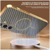 Phonesta Luxury Carbon Fiber Back Cover Hülle mit MagSafe für Samsung Galaxy S25 Plus/S24 Plus - Braun 4