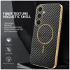 Phonesta Luxury Carbon Fiber Back Cover Hülle mit MagSafe für Samsung Galaxy S25 Plus/S24 Plus - Schwarz 1