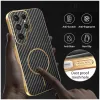 Phonesta Luxury Carbon Fiber Back Cover Hülle mit MagSafe für Samsung Galaxy S25 Ultra - Schwarz 5