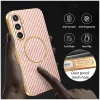 Phonesta Luxury Carbon Fiber Back Cover Hülle mit MagSafe für Samsung Galaxy S25/S24 - Rosa 5