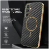 Phonesta Luxury Carbon Fiber Back Cover Hülle mit MagSafe für Samsung Galaxy S25/S24 - Schwarz 1