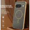 Phonesta Luxury Carbon Fiber Back Cover Hülle mit MagSafe für Google Pixel 9 - Braun 1