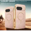 Phonesta Luxury Carbon Fiber Back Cover Hülle mit MagSafe für Google Pixel 9 - Rosa 3