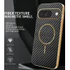 Phonesta Luxury Carbon Fiber Back Cover Hülle mit MagSafe für Google Pixel 9 - Schwarz 1