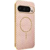 Phonesta Luxury Carbon Fiber Back Cover Hülle mit MagSafe für Google Pixel 9 Pro - Rosa 0