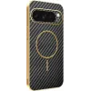 Phonesta Luxury Carbon Fiber Back Cover Hülle mit MagSafe für Google Pixel 9 Pro - Schwarz 0