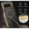Phonesta Luxury Carbon Fiber Back Cover Hülle mit MagSafe für Google Pixel 9 Pro - Schwarz 7