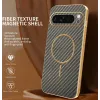 Phonesta Luxury Carbon Fiber Back Cover Hülle mit MagSafe für Google Pixel 9 Pro XL - Braun 1