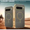 Phonesta Luxury Carbon Fiber Back Cover Hülle mit MagSafe für Google Pixel 9 Pro XL - Braun 3