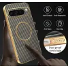 Phonesta Luxury Carbon Fiber Back Cover Hülle mit MagSafe für Google Pixel 9 Pro XL - Braun 7