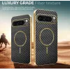 Phonesta Luxury Carbon Fiber Back Cover Hülle mit MagSafe für Google Pixel 9 Pro XL - Schwarz 3
