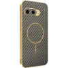 Phonesta Luxury Carbon Fiber Back Cover Hülle mit MagSafe für Google Pixel 9a - Braun 0
