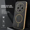 Phonesta Luxury Carbon Fiber Back Cover Hülle mit MagSafe für Xiaomi Redmi 14C / Xiaomi Poco C75 - Schwarz 2
