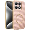 Phonesta Luxury Carbon Fiber Back Cover Hülle mit MagSafe für Xiaomi 15T - Rosa 0