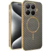 Phonesta Luxury Carbon Fiber Back Cover Hülle mit MagSafe für Xiaomi 15T Pro - Braun 0