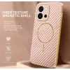 Phonesta Luxury Carbon Fiber Back Cover Hülle mit MagSafe für Oppo A6 Pro - Rosa 1