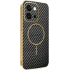 Phonesta Luxury Carbon Fiber Back Cover Hülle mit MagSafe für Oppo A6 Pro - Schwarz 0