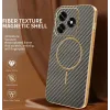 Phonesta Luxury Carbon Fiber Back Cover Hülle mit MagSafe für HONOR X5c Plus - Braun 1