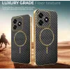 Phonesta Luxury Carbon Fiber Back Cover Hülle mit MagSafe für HONOR X5c Plus - Schwarz 3