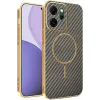 Phonesta Luxury Carbon Fiber Back Cover Hülle mit MagSafe für Oppo Reno14 F/FS - Braun