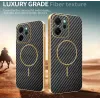 Phonesta Luxury Carbon Fiber Back Cover Hülle mit MagSafe für Oppo Reno14 F/FS - Schwarz 4