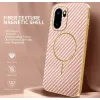 Phonesta Luxury Carbon Fiber Back Cover Hülle mit MagSafe für OnePlus 15R - Rosa 1