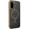 Phonesta Luxury Carbon Fiber Back Cover Hülle mit MagSafe für OnePlus 15R - Schwarz 0