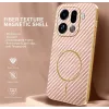 Phonesta Luxury Carbon Fiber Back Cover Hülle mit MagSafe für Oppo Find X9 Pro - Rosa 1