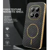 Phonesta Luxury Carbon Fiber Back Cover Hülle mit MagSafe für Xiaomi Redmi Note 15 Pro Plus / Xiaomi Poco M8 Pro - Schwarz 1