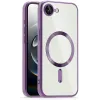 Phonesta Luxury Crystal Back Cover Hülle mit MagSafe für Apple iPhone 17e/16e - Transparent/Dunkelviolett