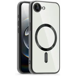 Phonesta Luxury Crystal Back Cover Hülle mit MagSafe für Apple iPhone 17e/16e - Transparent/Schwarz