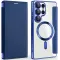 Phonesta Luxury Crystal Book Wallet Klapphülle mit MagSafe für Samsung Galaxy S25 Ultra - Dunkelblau