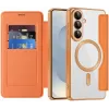 Phonesta Luxury Crystal Book Wallet Klapphülle mit MagSafe für Samsung Galaxy S26 - Orange 1
